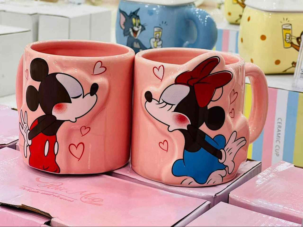 💖 أكواب ديزني المزدوجة - حب، ضحك، وسحر! 🦆💋🧡 | دونالد وديزي، ميكي وميني، توم وجيري 🐱🐭